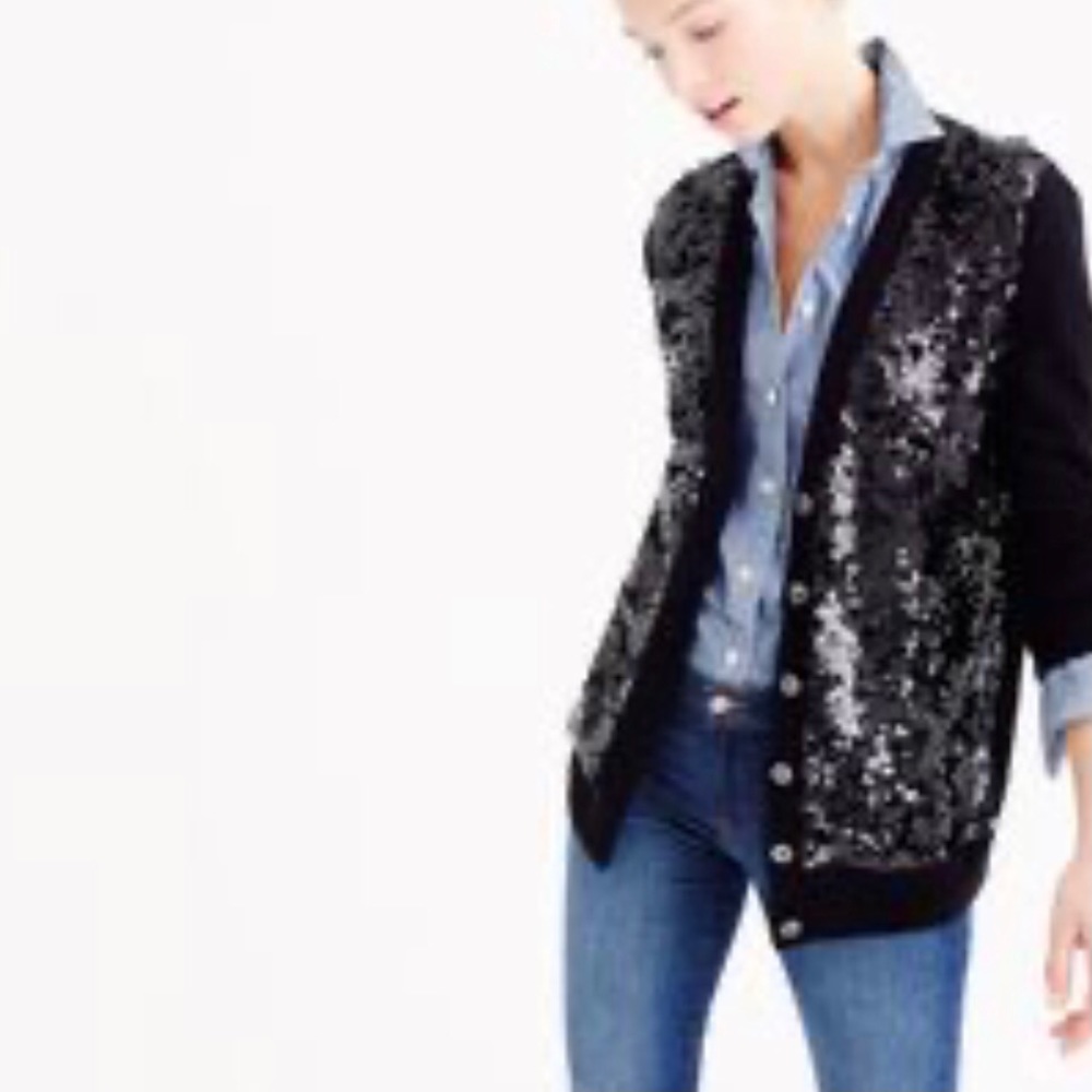 Madewell Wallace Sequined Cardigan Sweater